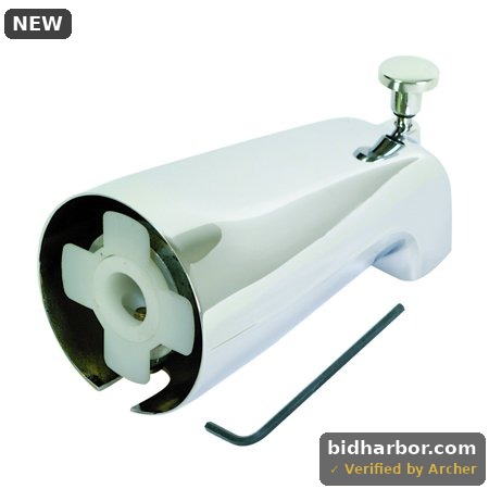 Diverter Spout,5-3/8" L,Chrome Finish