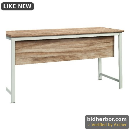 Sauder Bergen Circle Modesty Panel for 60" Desks, 12-7/8"H X 53-1/8"W X 4-1/4"D, Kiln Acacia