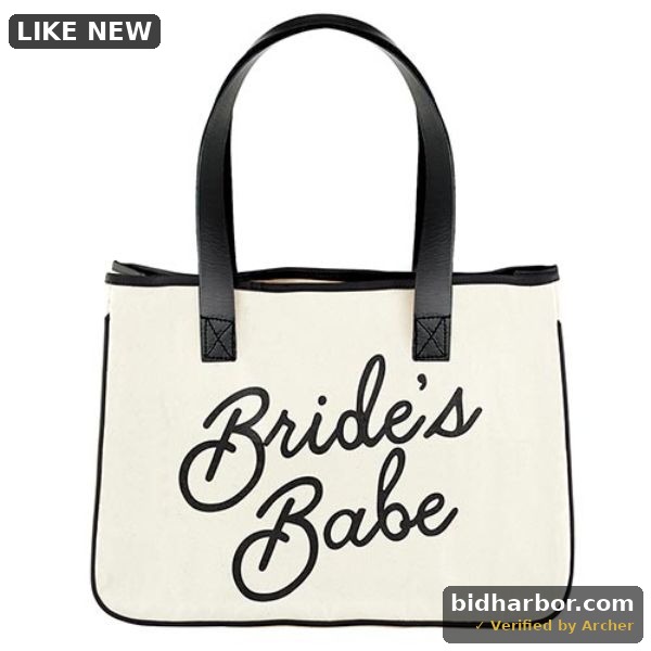 10-06301-046 Mini Canvas Tote - Bride Babe