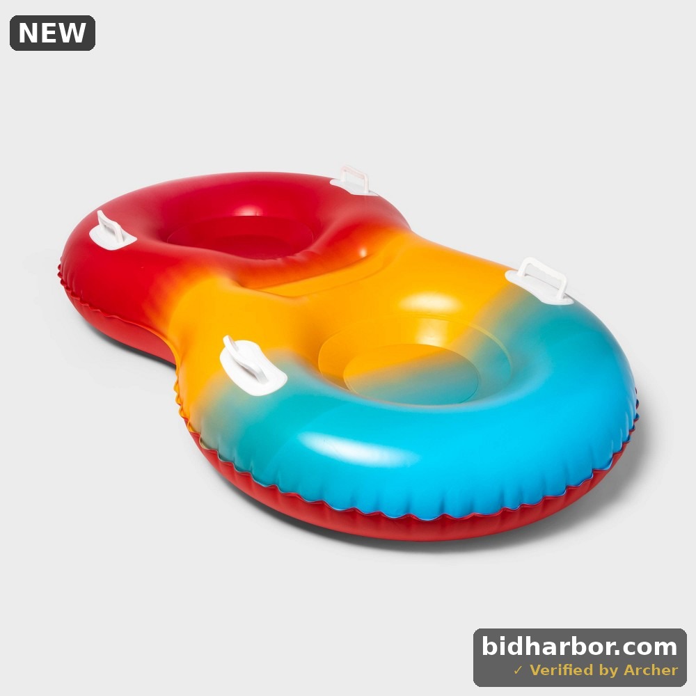62  Rainbow Double Snow Tube Blue/Red/Yellow