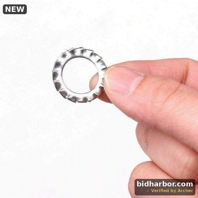 Tooth Star Lock Washers,TTZEZE SUS304 Starlock Washers,Anti Loose Multi-Tooth Star Lock Washers,Quick Speed Locking Washers Assortments,Silver Tooth Locking Ring Washers M14 External 50PCS