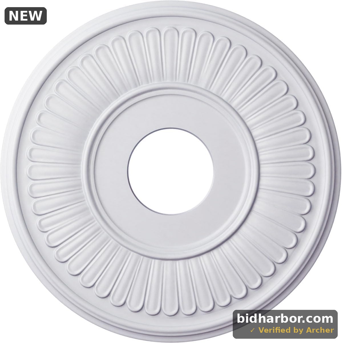 15 3/4"OD x 3 7/8"ID x 3/4"P Berkshire Ceiling Medallion (Fits Canopies up to 7")