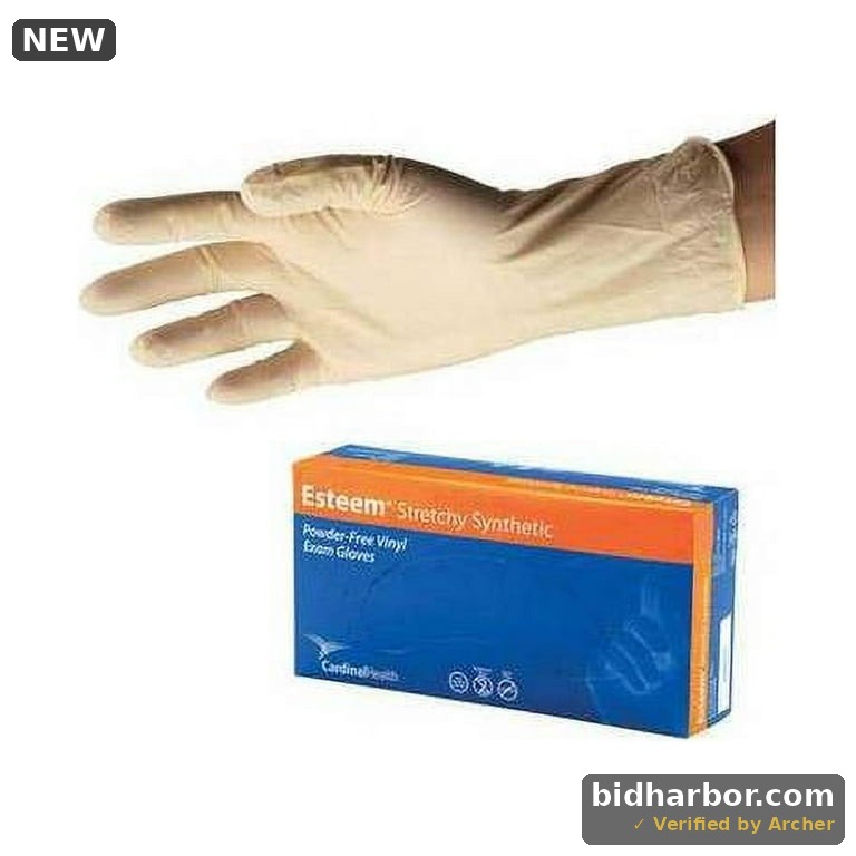 Pack of 150 Cardinal Health Vinyl Exam Gloves - Size Small