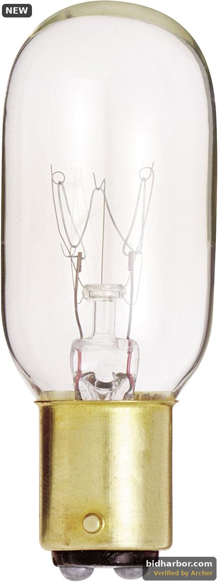 S4721 130V DC Bayonet Base 25-Watt T8 Light Bulb, Clear