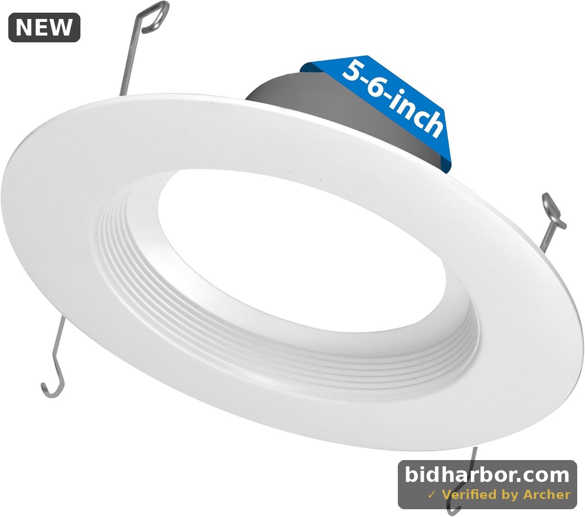 NICOR Lighting 5/6 inch 800 Lumen LED Recessed Downlight Retrofit Light Fixture in White Baffle, 3000K (DCR561081203KWHBF)