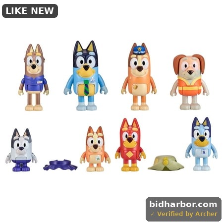 Bluey Gotta Be Done Work 8 Pack 2.5 - 3 Bluey Character Figures Ages 3+ Walmart Exclusive - Pack of 8
