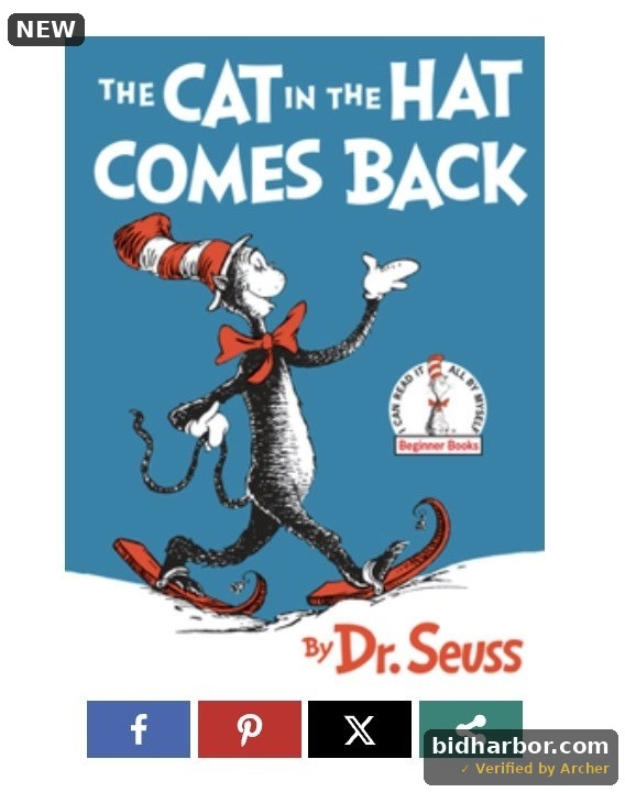 The Cat In The Hat Comes Back By Dr. Seuss Hardcover Vintage Book 1958