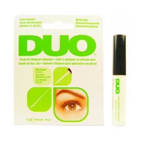 DUO Brush-on Liquid Lash Glue Eyelash Adhesive White/Clear Dries Invisibly 0.18 Oz