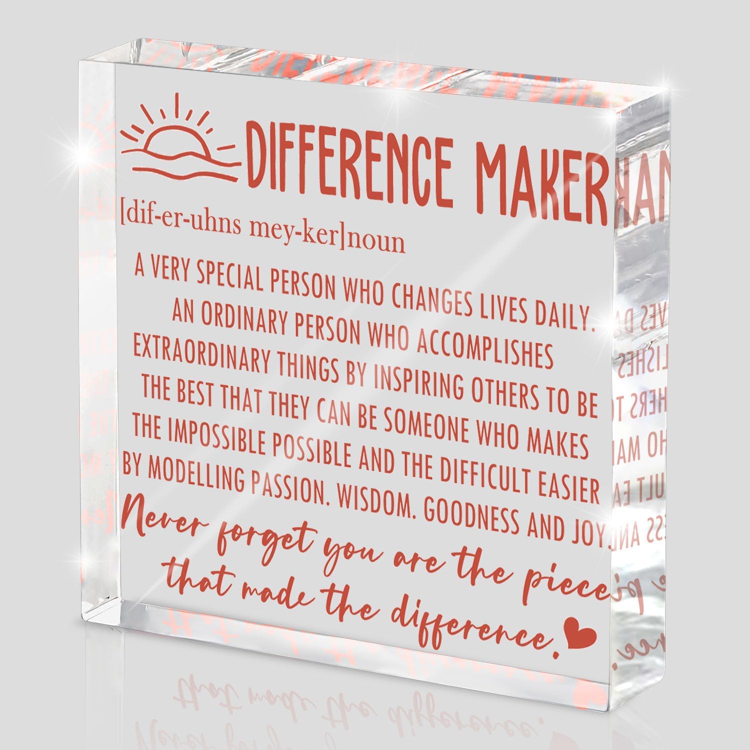 Employee Appreciation Gifts, Appreciation Gift for Coworkers, Boss Day Gift for Women, Difference Maker Gifts, Coworker Leaving Appreciation Retirement Present, Desk Sign for Home Office Decor