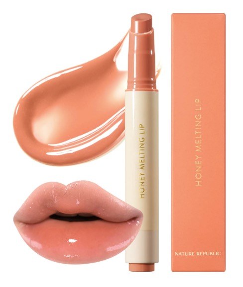 HONEY MELTING LIP (01 APRICOT) K-BEAUTY Lip Plumper Tint Balm Korean Lip Gloss Cute Glow