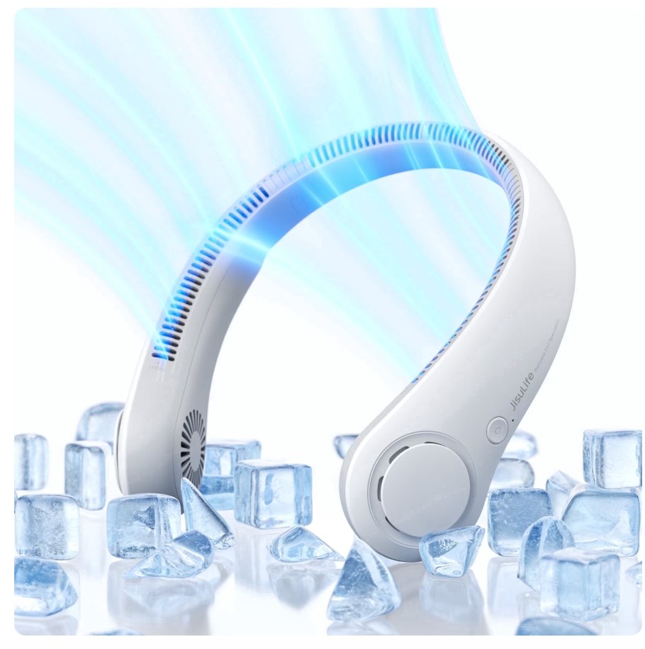 Portable Neck Fan, Rechargeable Wearable Fan, Bladeless Hands-Free Cooling, Quiet 25dB, 5 Speeds, 16H Battery Life, Essential for Indoor/Outdoor, Gift for Women, Men