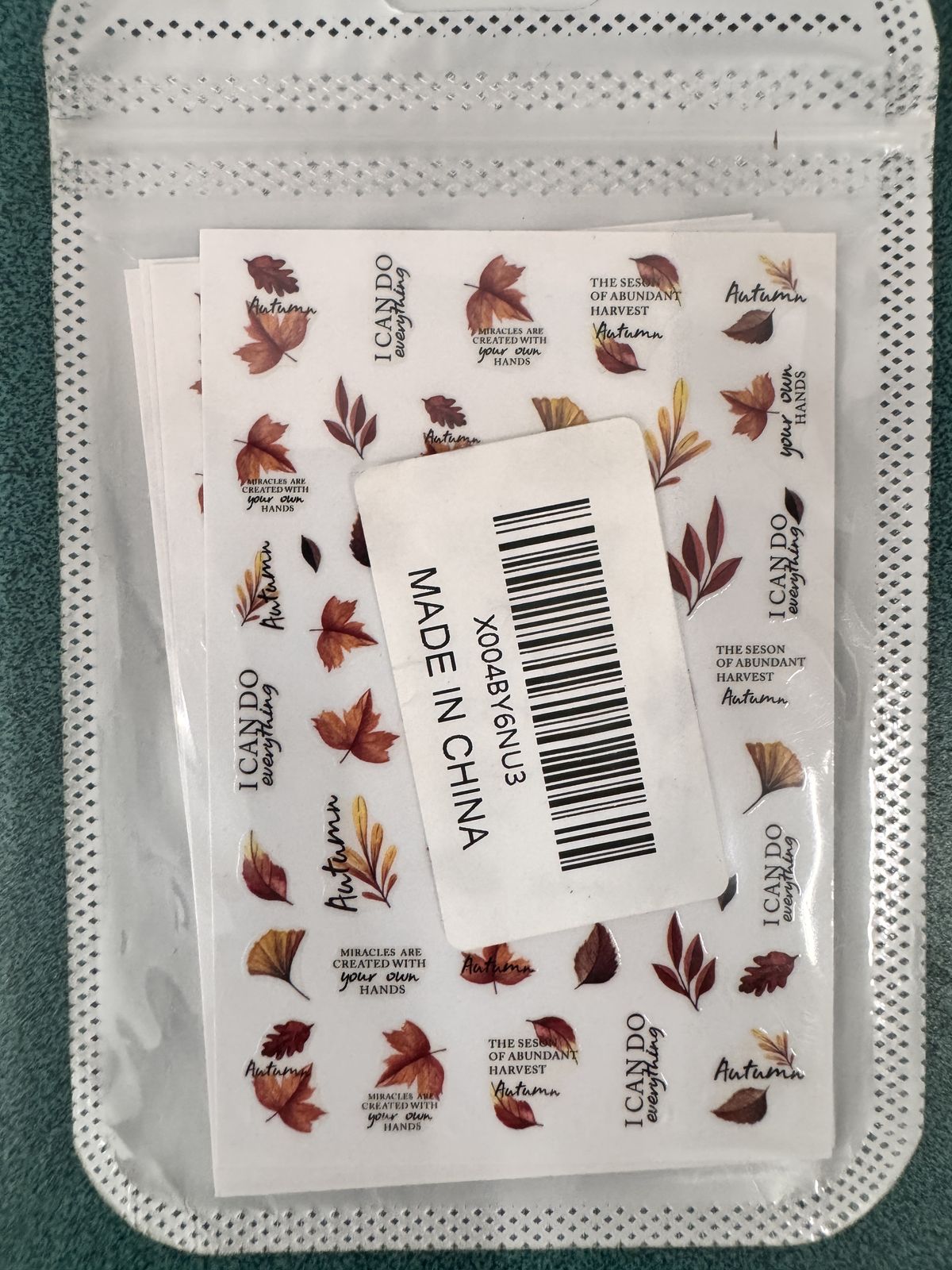 Fall Nail Stickers for Nail Art, Maple Leaf Nail Decals Self-Adhesive Pumpkin Spider Maple Leaves Nail Art Design Sticker Thanksgiving Nail Sticker Acrylic DIY Manicure Decoration for Women 6 Sheets