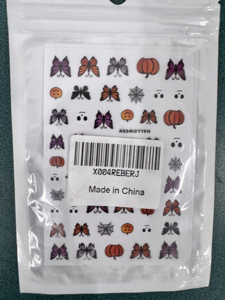 Nail Art Stickers Ghost Nail Decals 3D Horror Ghost Skull Spider Web Bat Pumpkin Butterfly Self-Adhesive Decals Designs Halloween Nail Supplies for Women Manicure Holiday Decorations 6Sheets