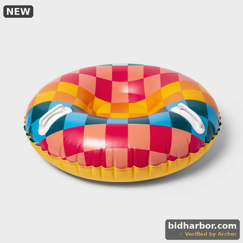 50  Snow Tube Hippo Green/White/Black - Sun Squad