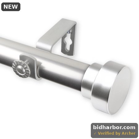 Rod Desyne Bonnet 1  Curtain Rod - Satin Nickel