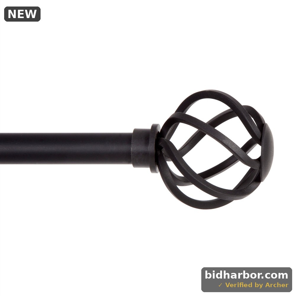Kenney Cage 48-86  Steel Adjustable Curtain Rod  5/8  Dia.  Pewter