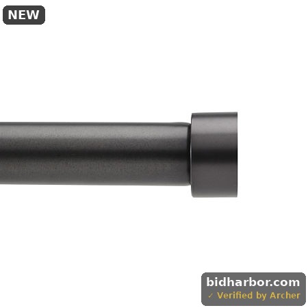 Umbra Mix & Match Cappa 1 in Adjustable Curtain Rod, One Size, Black