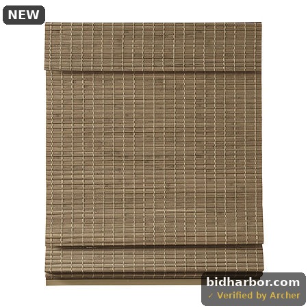 Madison Park Lyndon Bamboo Light Filtering Cordless Roman Shade, Natural Grey