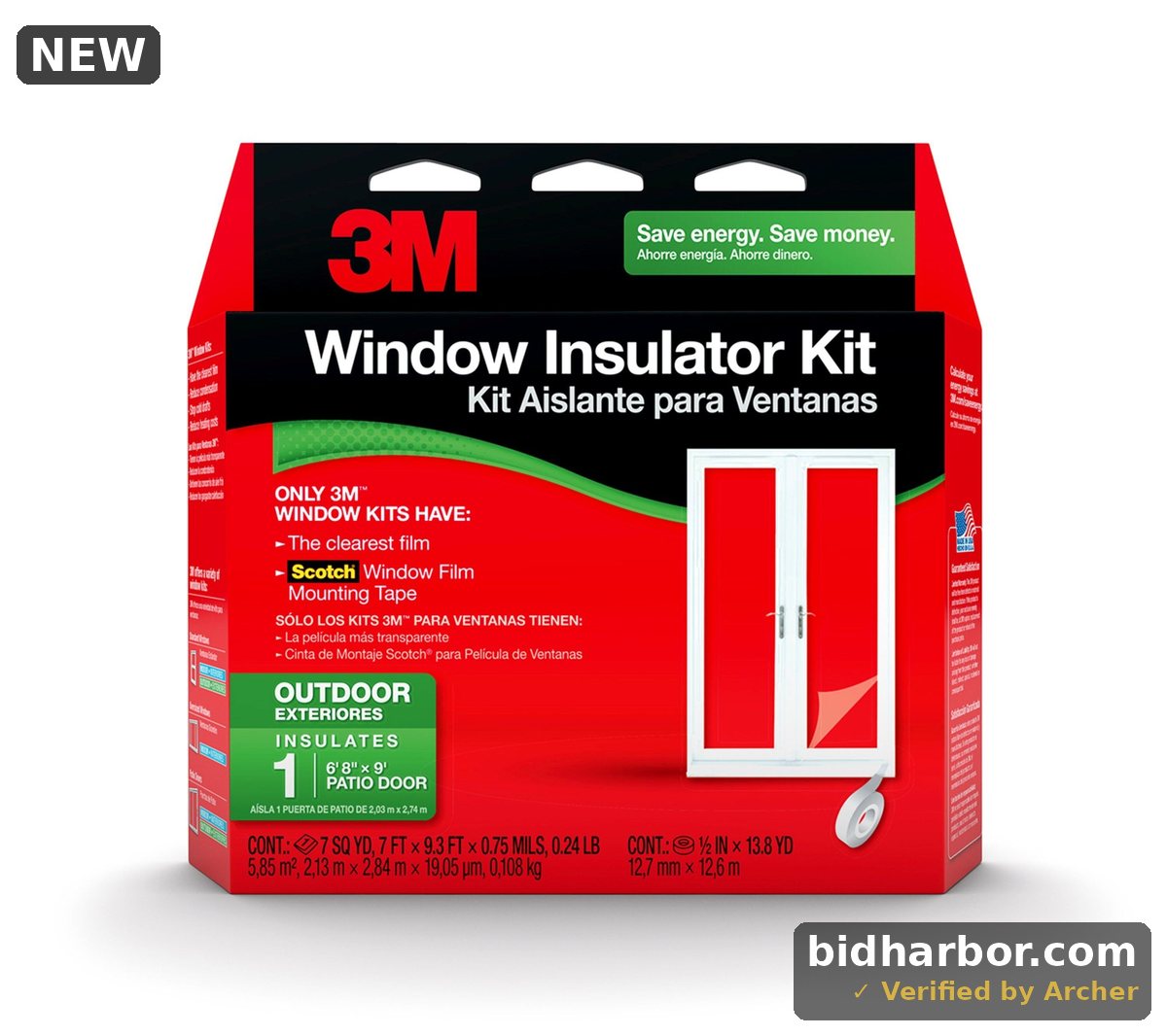 84 in. X 112 in. Outdoor Patio Door Insulator Kit