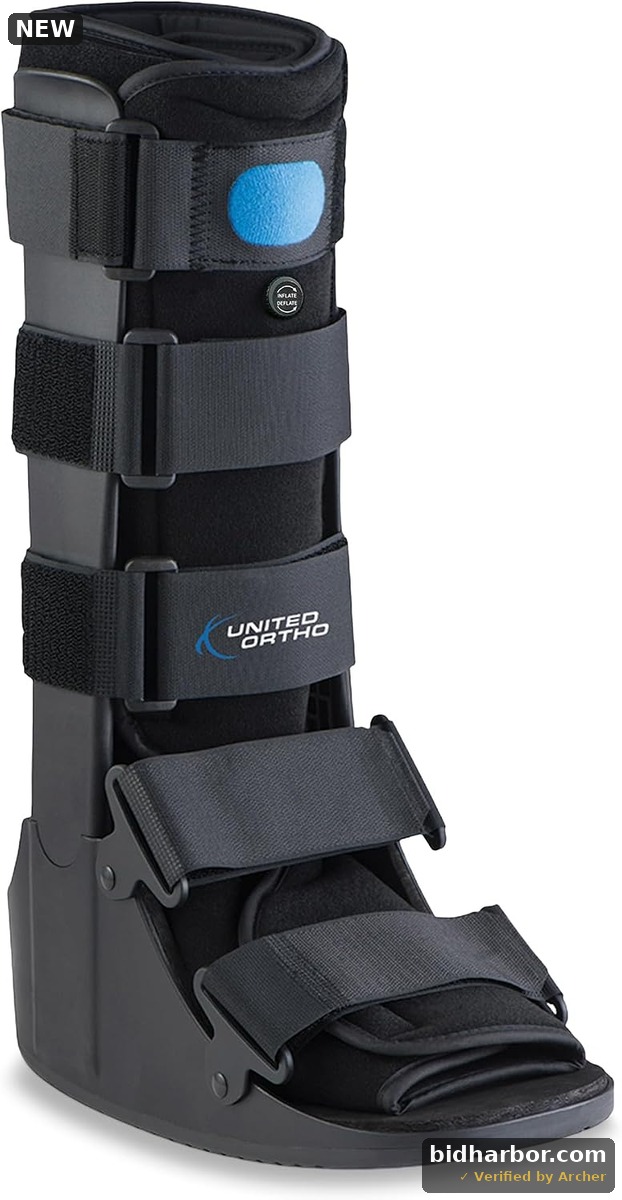 United Ortho Air Cam Walker Fracture Boot, Small, Black