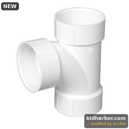 Charlotte Pipe 4" PVC Sanitary Tee — Schedule 40, Hub × Hub