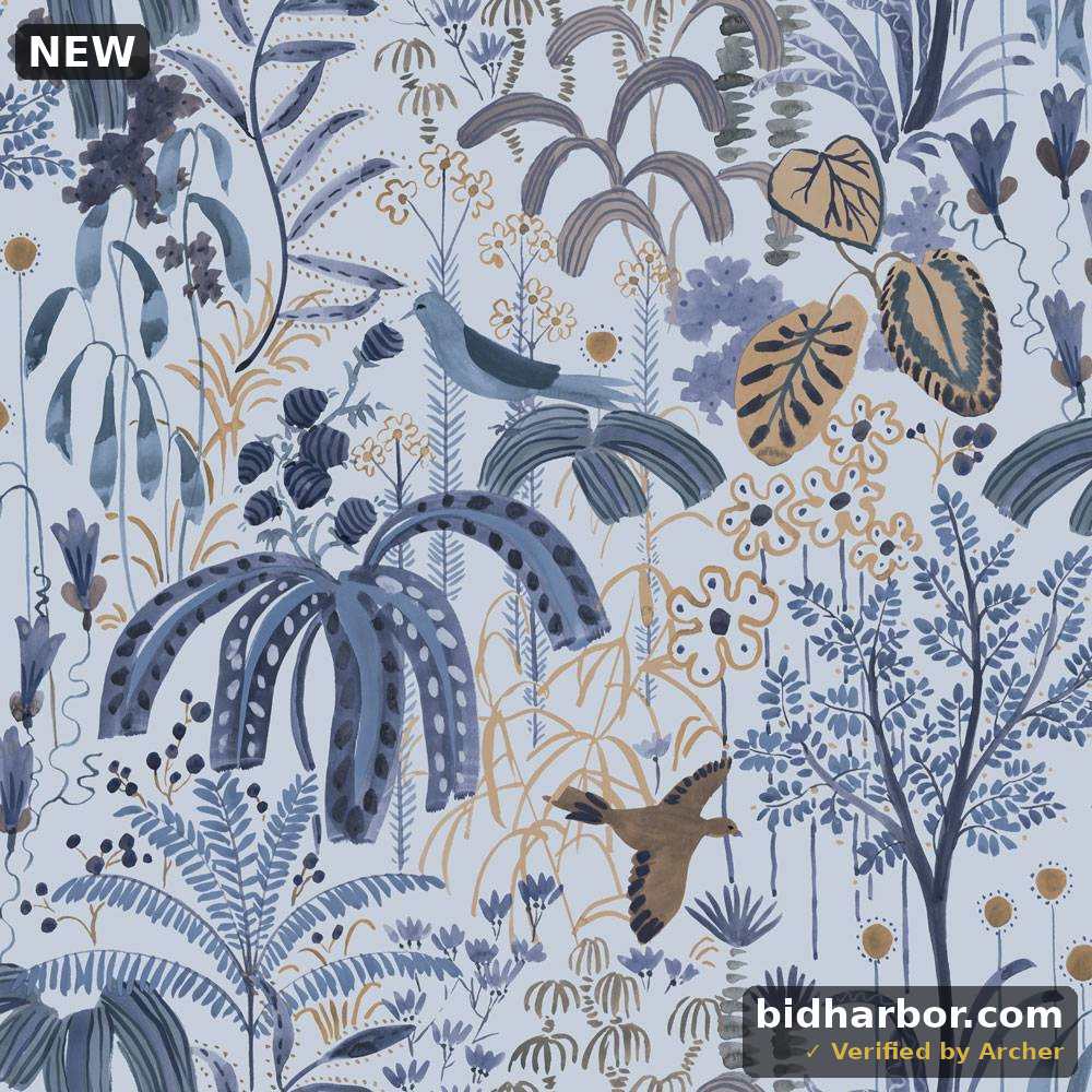 Tempaper Willow Blue Peel-and-Stick Wallpaper — 20.5" × 16.5 ft