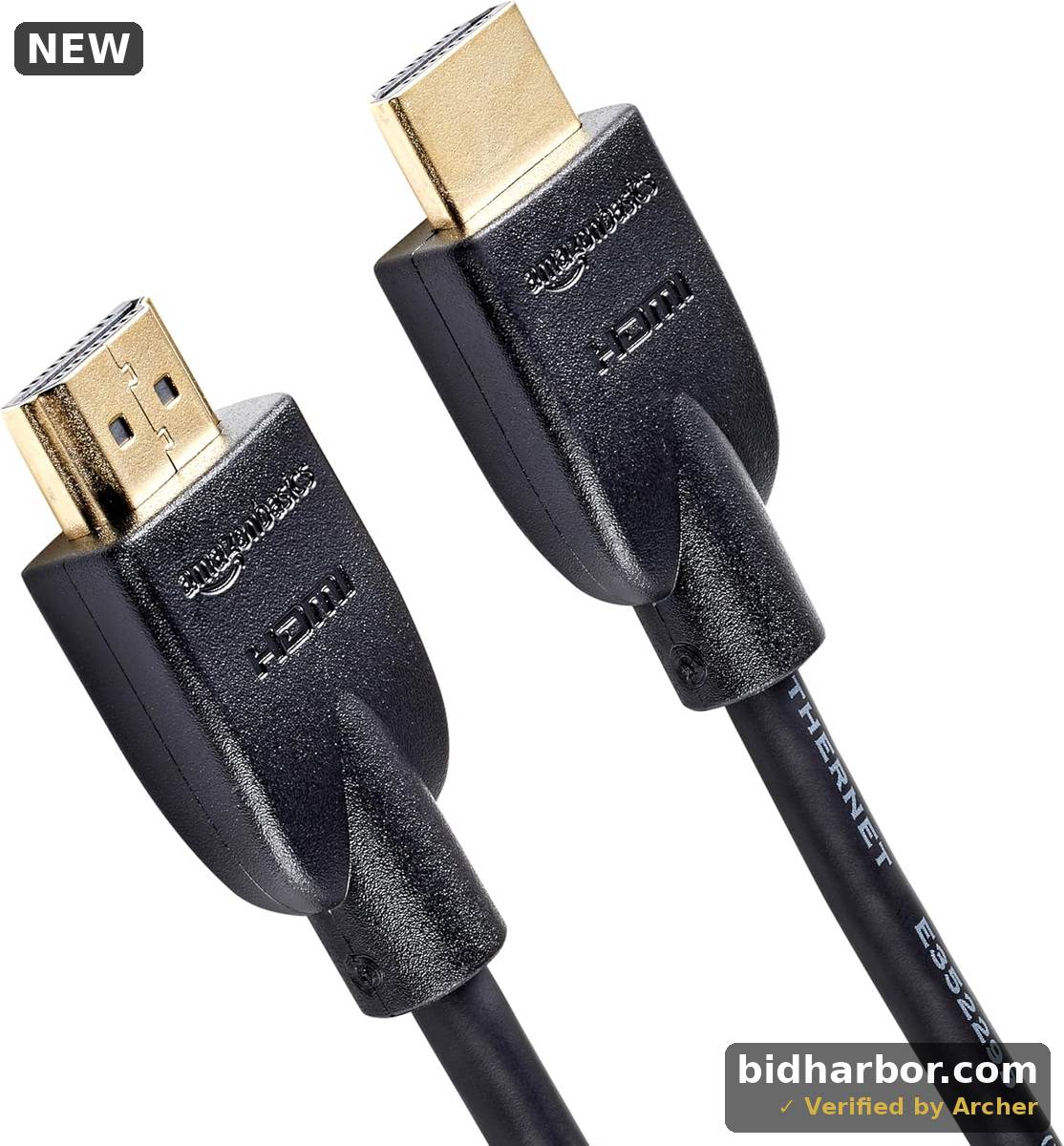 Amazon Basics High-Speed HDMI 2.0 Cable — 6 ft, 4K@60Hz, Black