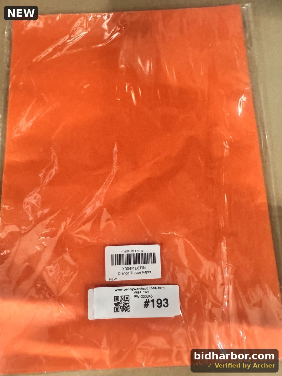 Orange Tissue Paper — Gift Wrap & Craft Sheets