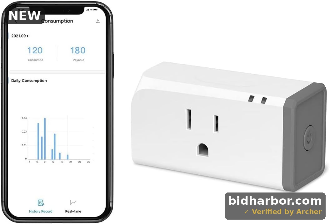 SONOFF S31 WiFi Smart Plug — Energy Monitoring, 15A, Works with Alexa & Google Home