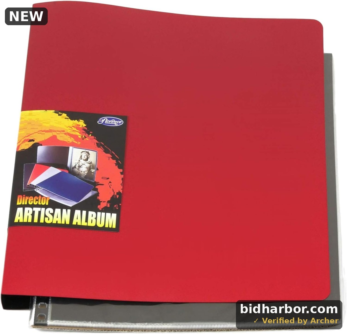 Florence 8.5"x11" Red Multiring Binder/Album With 10 Archival Acid Free Sheet Protectors