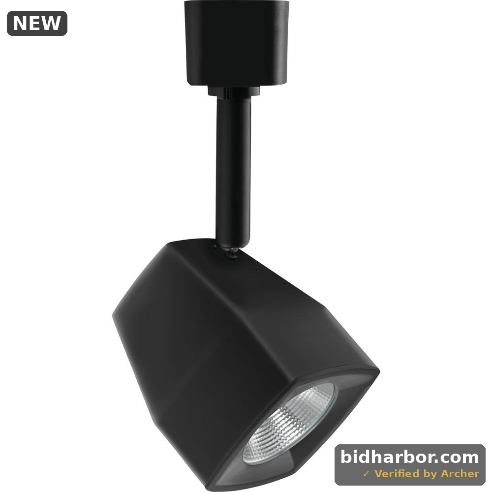Black Integrated LED Linear Track Step Head Light Fixture
