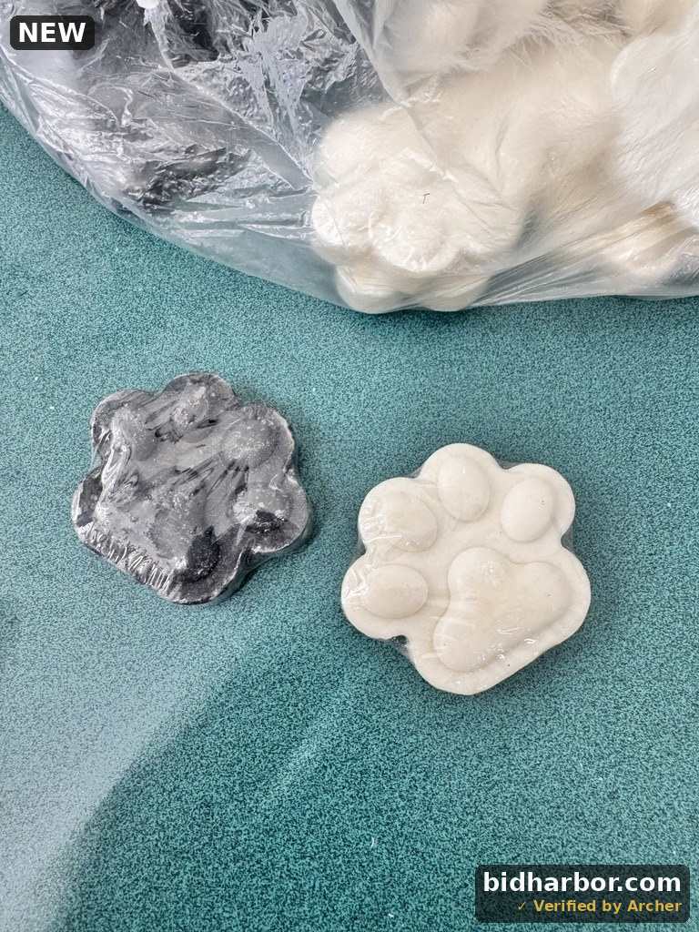 Baby Shower Soap Favors Cat Paw Shape Thank You Gifts Bulk Scented Gender Reveal Party Supply with Gift Tags and Organza Bags for Guest Adults Girl Boy Animal Decorations