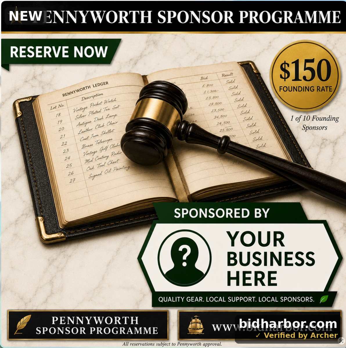 🌟 Pennyworth Bronze Sponsored Placement — Reserve Your Spot — $150 Founding Rate